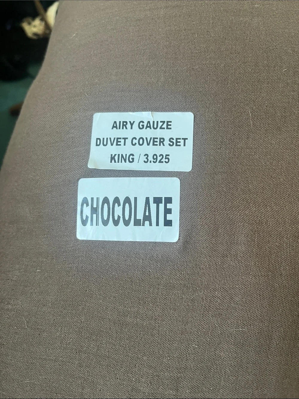 NWT Quince Airy Gauze King Duvet Cover Set in Chocolate (includes dust bag)